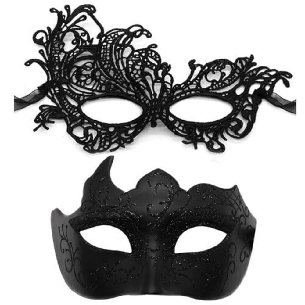 9191 Couple Masquerade Mask Shiny Venetian Mask Halloween Mask for Party